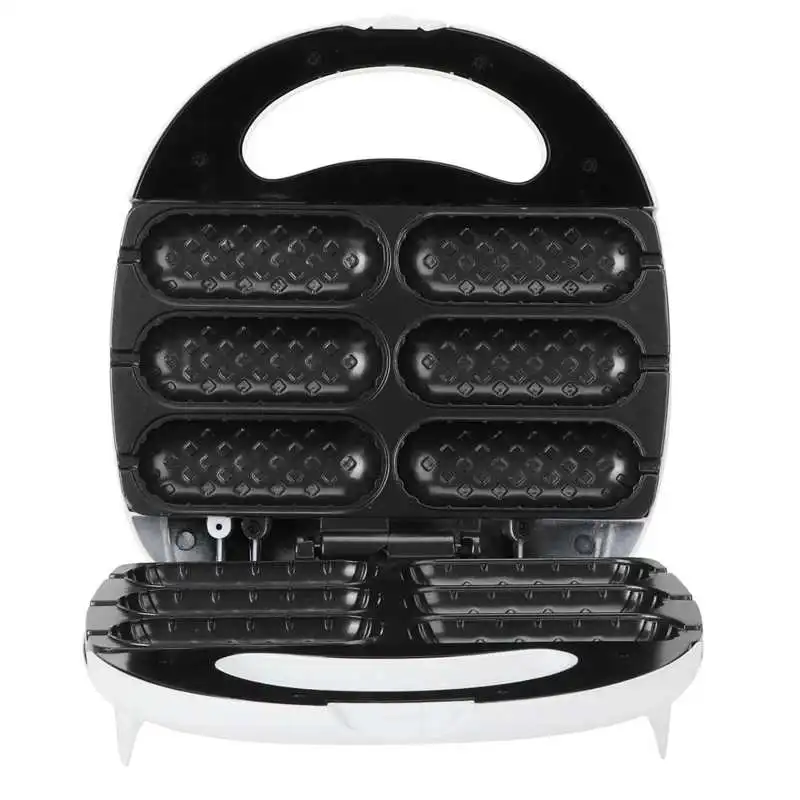 850 واط 6 ثقوب الكهربائية هوت دوج صانع متعددة الوظائف الخبز السجق الإفطار آلة الاتحاد الأوروبي 220 فولت المطبخ موقد طهي كهربائي