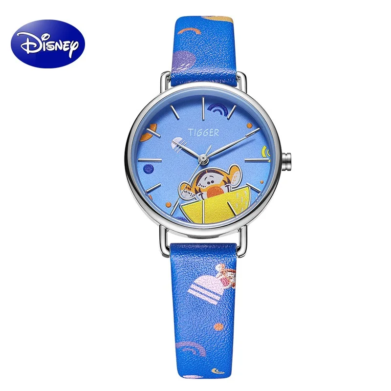 Disney Official Children Casual Japan Quartz Wristwatch Winnie Pooh Tigger Graffiti Cartoon Youth Lady Student Girl Female Clock