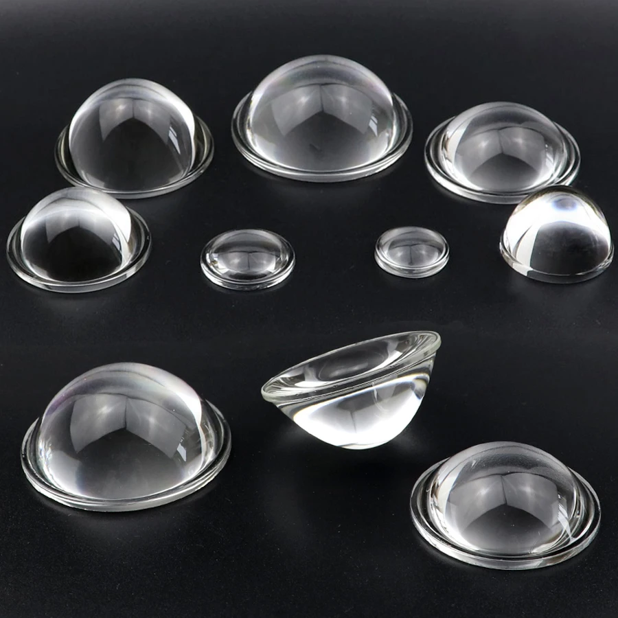 20 23 28 30 34 44 50 52 53 57 Plano lente de cristal óptico convexo para linterna LED lámpara de coche foco luz de proyección