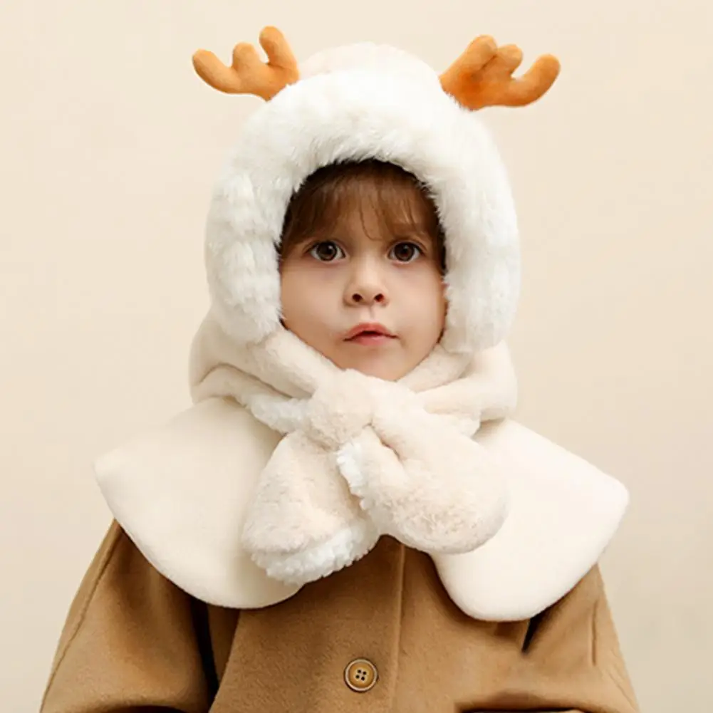 Kisd Cap Cartoon Elk Winter Ski Cap Ear Protect Cap Useful Children Hat Equipment For Horse Rider