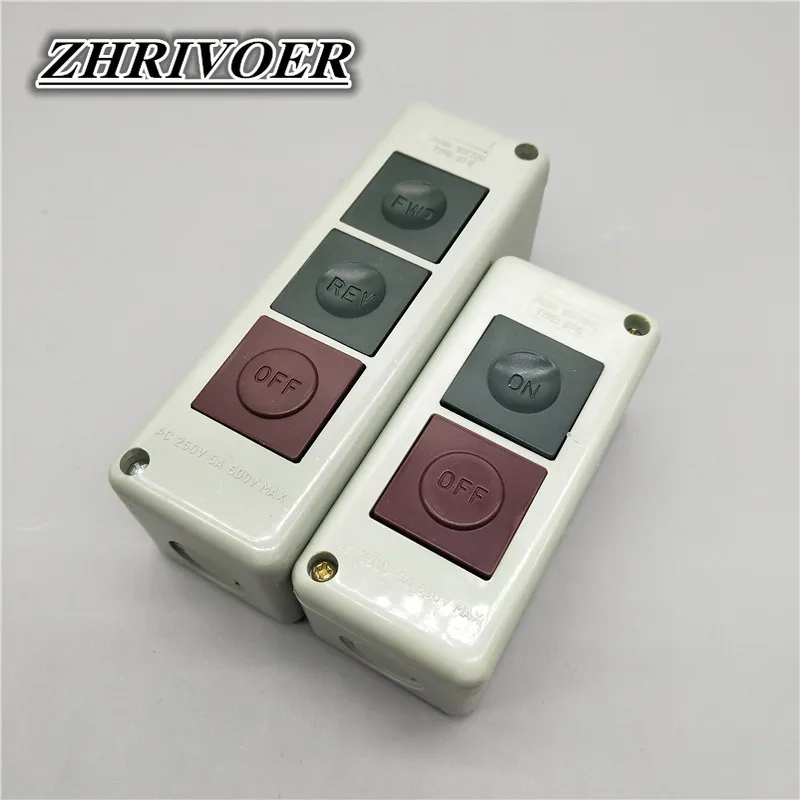 PB-2/PB-3/BT-2/BT-3 on/Off Momentary Push button Switch AC 250V 3A for Motor Control Switch with Plastic Box