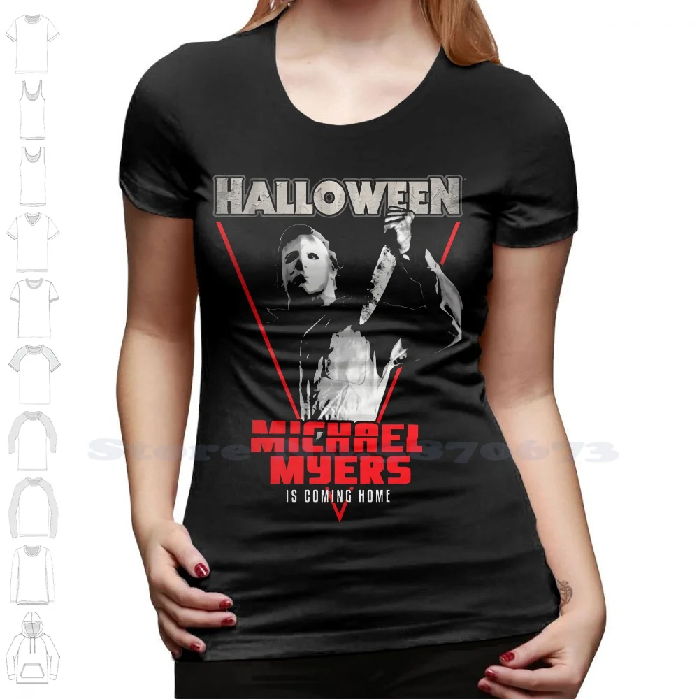 Official Michael Meyers Halloween Movie T Shirt Sm-5xl 100% Black Cotton High Quality T Shirt