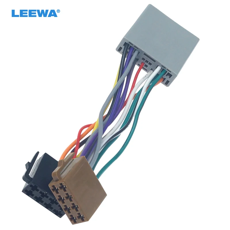 LEEWA 10pcs Car Adapter Wire Harness For Honda Civic/CRV/Accord/Jazz CD Radio Wiring Convert To ISO Connector #CA6230