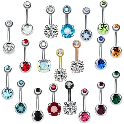 1PC Crystal Steel Belly Piercing Navel Piercing Sexy Nombril Piercing Ear Piercing Navel Earring Body Piercing Jewelry For Women