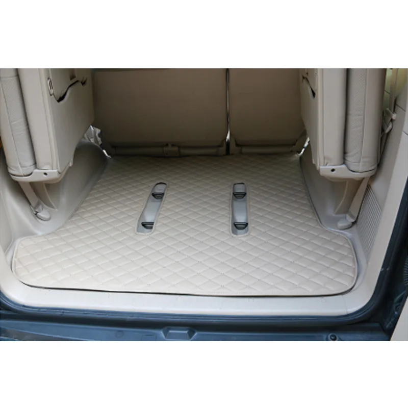 Custom Leather Car Rear Trunk Floor Mat Carpets For Toyota Land Cruiser Prado 120 FJ120 2003 2004 2005 2006 2007 2008 2009