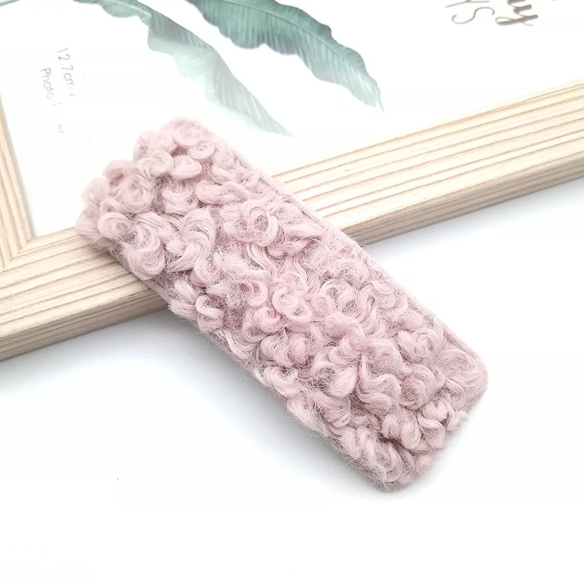 1 قطعة مقاطع الشعر سبيكة الحملان الصوف عدم الانزلاق المشابك الفتيات إكسسوارات الشعر النساء مقاطع الشعر دبابيس الشعر للأطفال أغطية الرأس