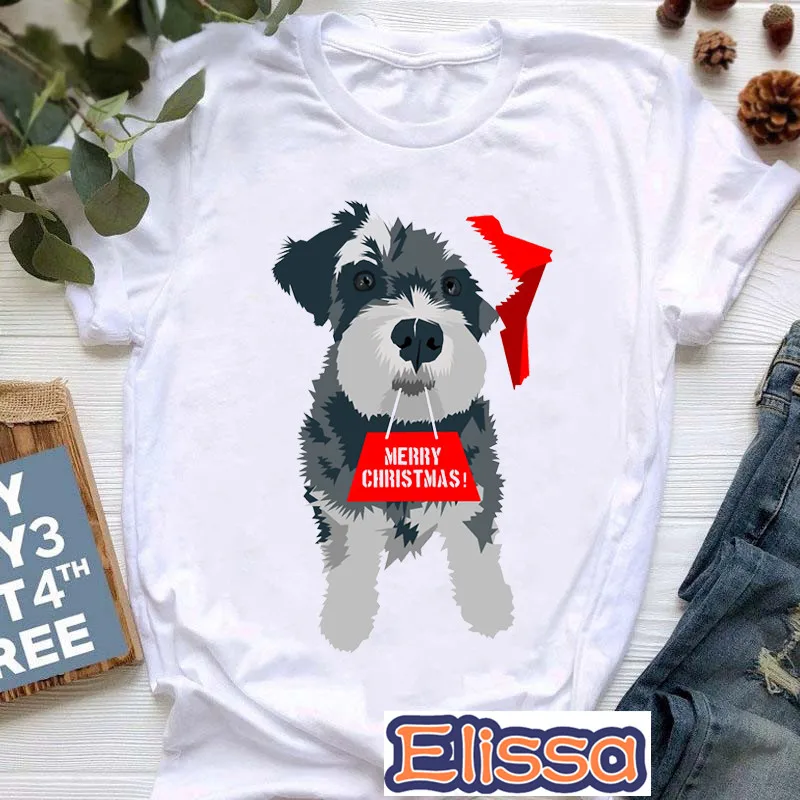 Camiseta casual de manga curta feminina, schnauzer, roubou meu coração, camiseta gráfica engraçada, blusa branca para senhoras, presente para meninas, amor de cachorro, verão