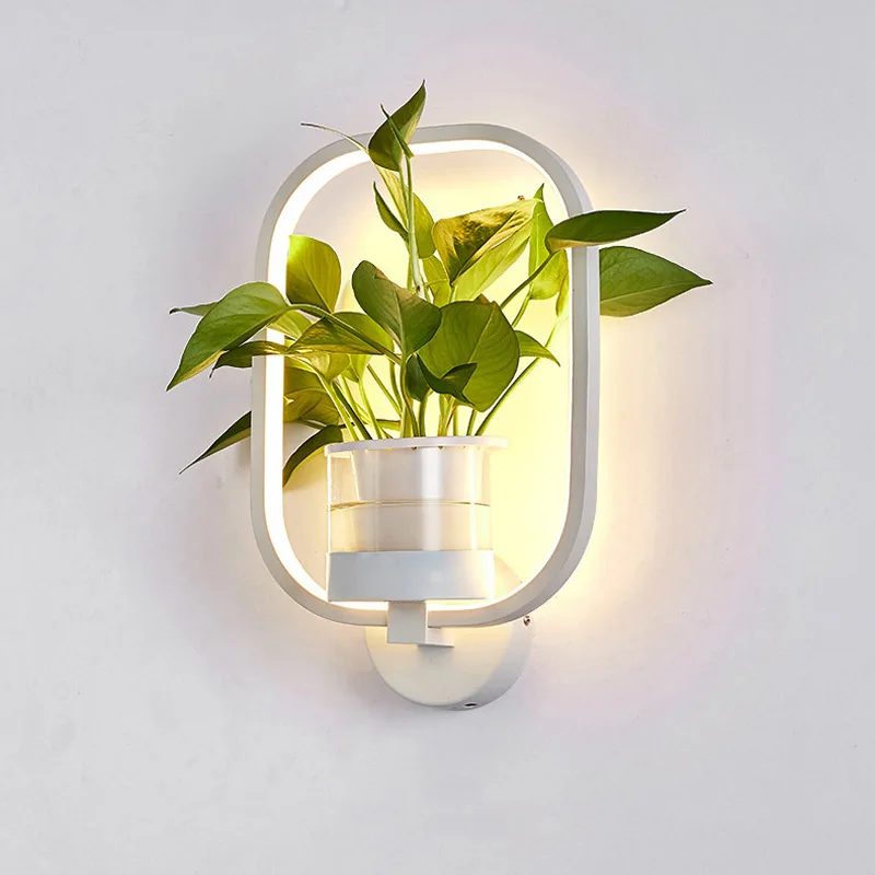 Modern LED Wall Lamp Nordic Creative Plant Wall Light  Living Room Corridor Lamps Aisle Balcony Indoor Decorative Luminaire