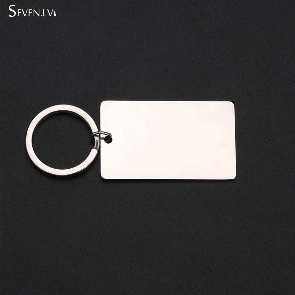 Custom Spotify Song Code Keychain Stainless Steel Square 18K Gold Plated Keychain Men's and Women's Carving Jewelry Accessories