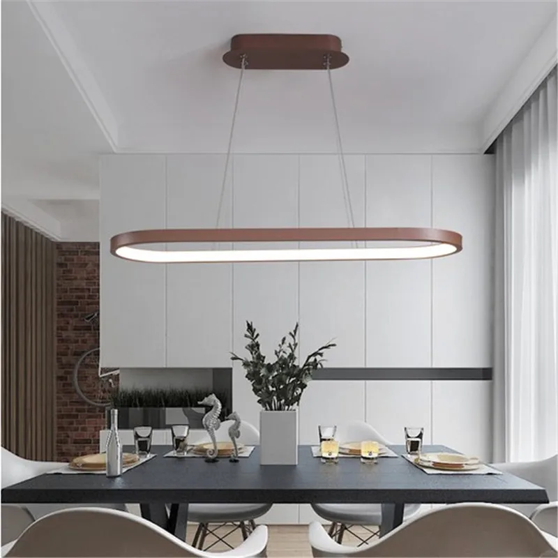 

Luminaires Modern Led Pendant Light For Dining room Living room Kitchen Hanging Lamps Brown color Pendant Lamp Ceiling Fixtures