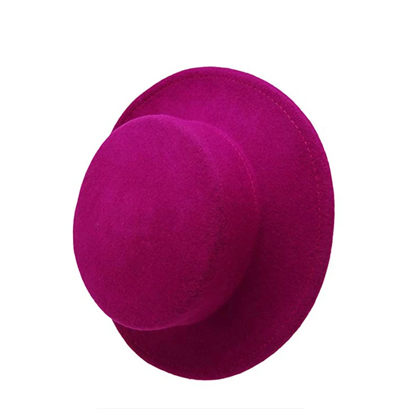 Women Flat Wool Felt Hat Tilt Fascinators Wool Dress Fedoras  Boater Hat Millinery Hat Base for Wedding Party Headwear Free Size