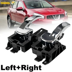2PcS Front Rear Left Right Car Auto Interior Door Handle Inside Inner Knob For Nissan QASHQAI 2007~2013 80670JD00E 80671JD00E