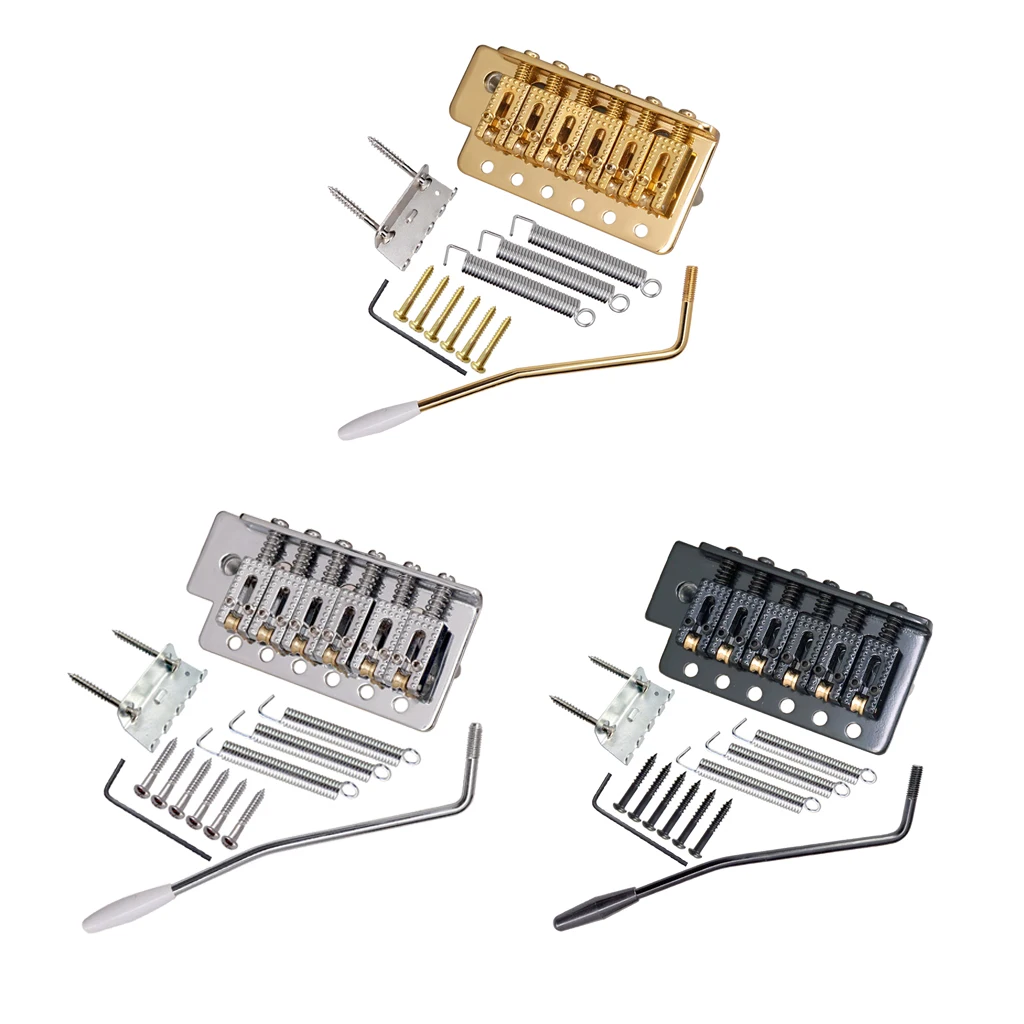 Zinc Alloy Roller Saddle Tremolo Trem Bridge with Bar for Fender  Squier Guitar Musical Instrument Parts