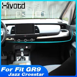 자동차 중앙 제어 스트립 패널 대시 보드 트림 인테리어 장식 수정 액세서리 Honda Fit GR9 Jazz Crosstar 2021