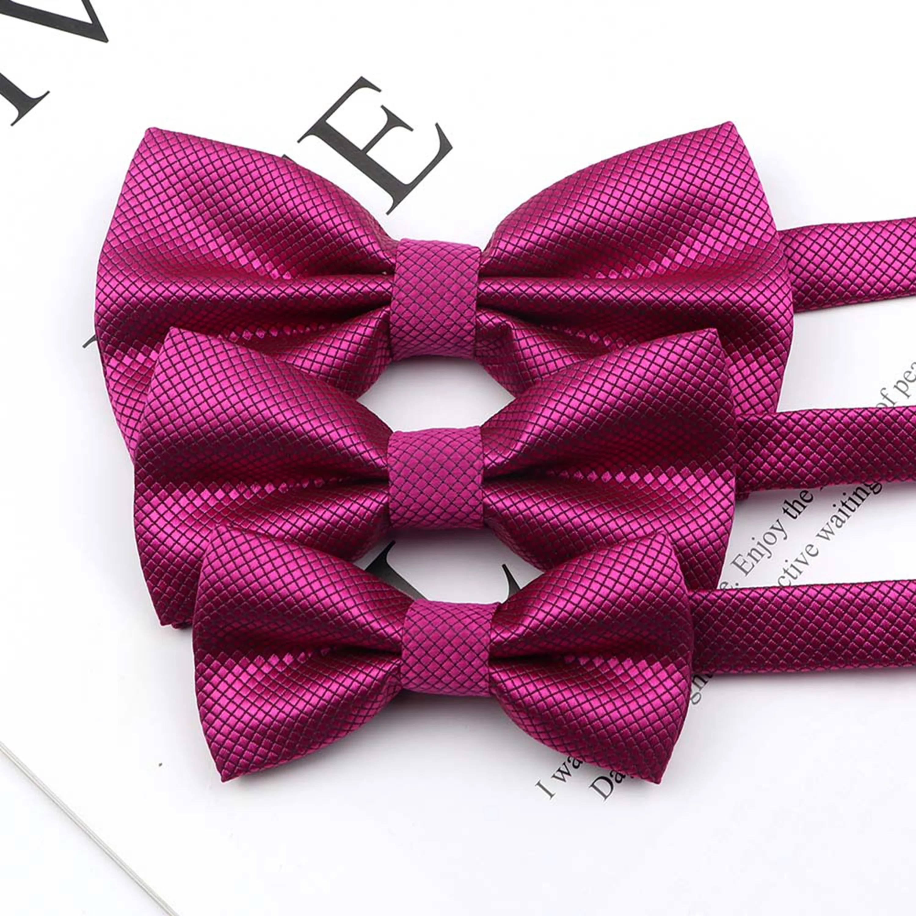 3 Sizes Parent-Child Bowtie Set Solid Color Lovely Kids Pet Family Butterfly Pink Champagne Blue Wine Red Cute bow tie Accessory