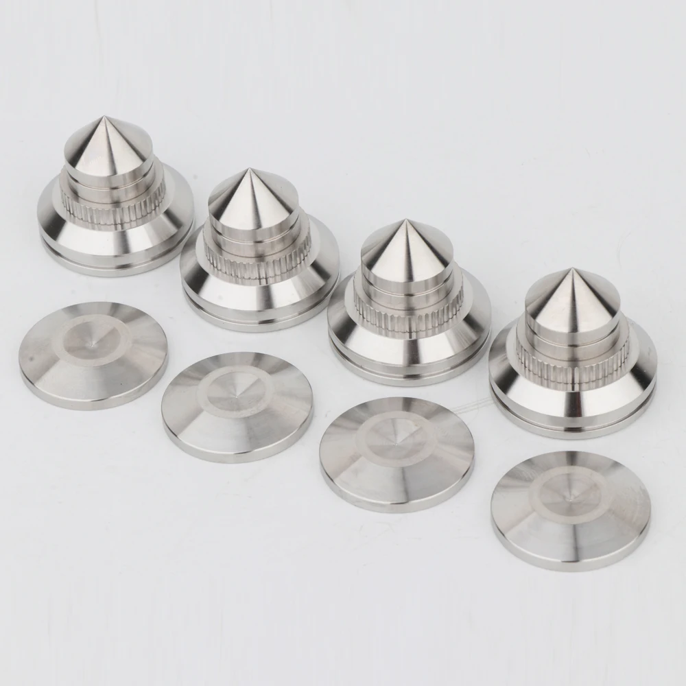 4 Stück Lautsprecherspikes, Anti-Vibrations-Lautsprecherständer für HiFi-Geräte und Lautsprecher, verstellbarer Bodenschutz, belastbar bis 218 kg – Detail 12