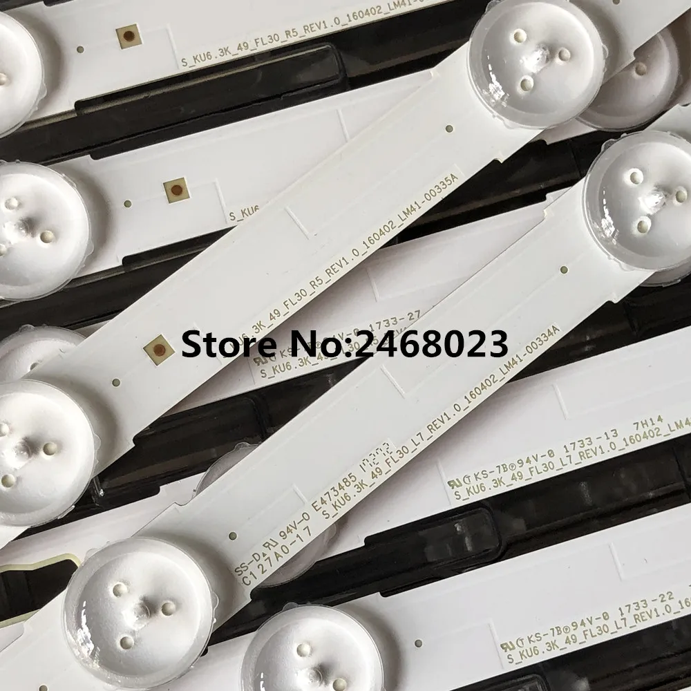 12PCS LED Dải Đèn Nền Cho UA49KU6388 UA49KUC30S UA49KUC31S UA49MU6100 UA49MU6103 UA49MU6300 UE49JU6000 UE49JU6050 UE49JU6060