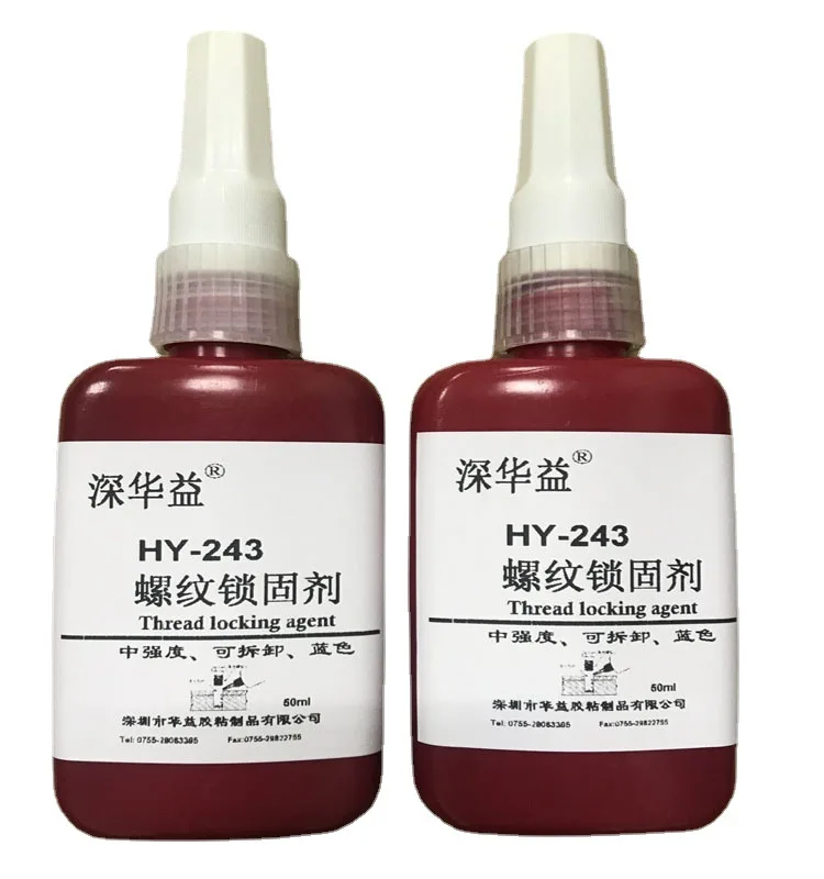 Adhesivo de bloqueo de hilo azul 243, 50ml