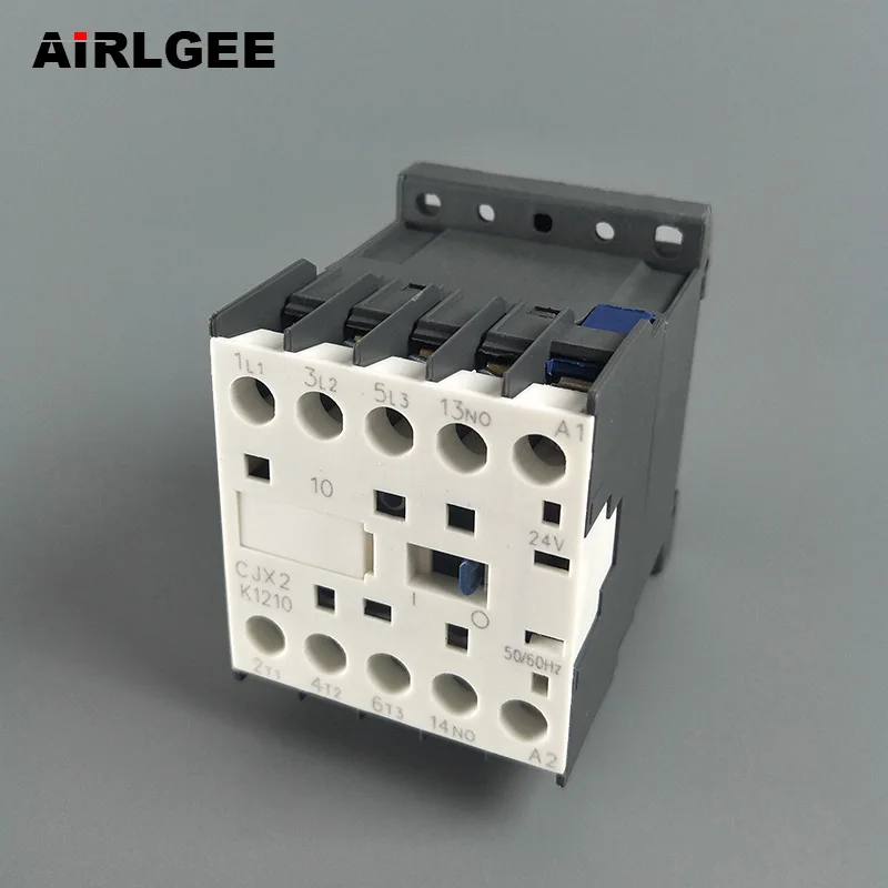 CJX2-K1210 24V 110V 220V 380 Volts Coil 50/60Hz 35mm DIN Rail 12A Three Pole 3P 1NO AC Contactor