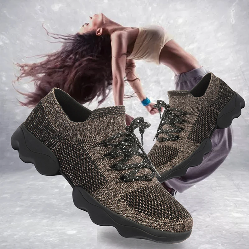 Breathable Women Casual Shoes Korean Platform Ladies Comfort Sneakers High Increasing Jazz Dancing Shoes Girls Outdoor Shoes