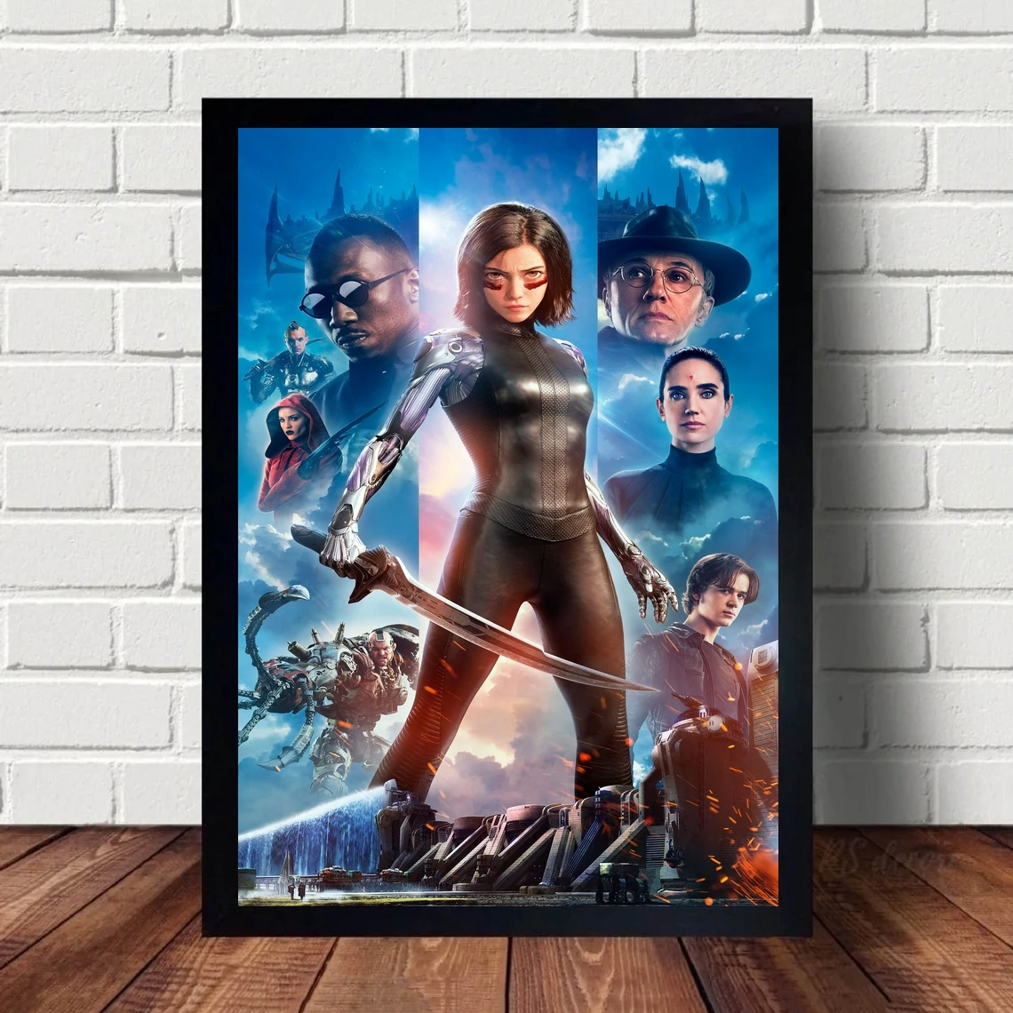 أليتا معركة الملاك الفيلم المشارك الرسم على لوحات القماش الجدارية غرفة نوم غرفة المعيشة ديكور المنزل (بدون إطار)