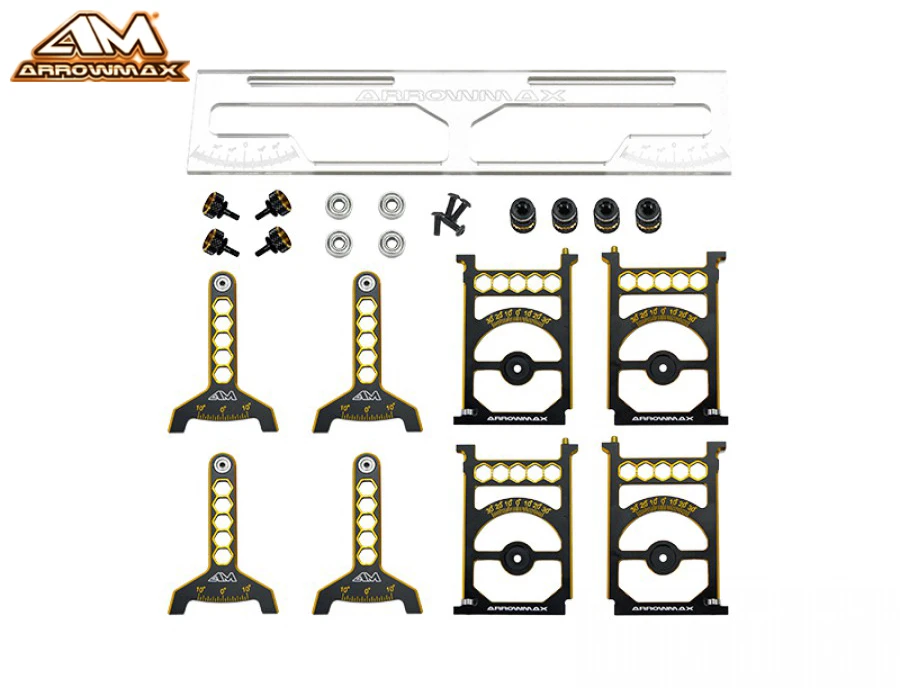 Original AM-171040 CNC lightweight Set-Up System For 1/10 Touring Cars 2wd 4wd On-Road Cars With Bag for xray sworkz yokomo AE