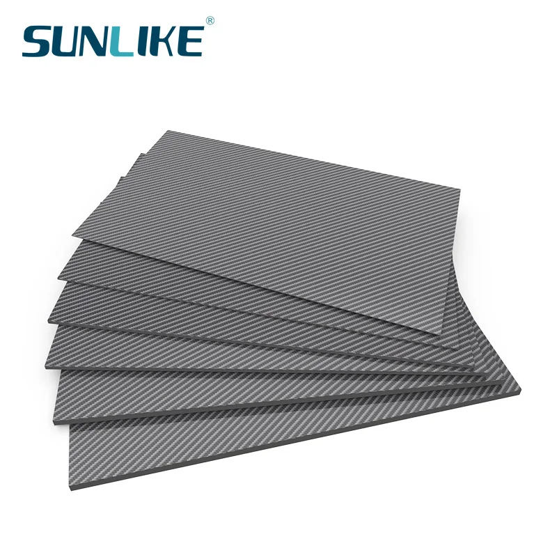 245MM X 300MM Matte Surface 3K Carbon Fiber Sheet Plate Panel 0.5mm 1mm 1.5mm 2mm 3mm 4mm 5mm High Composite Hardness RC Model