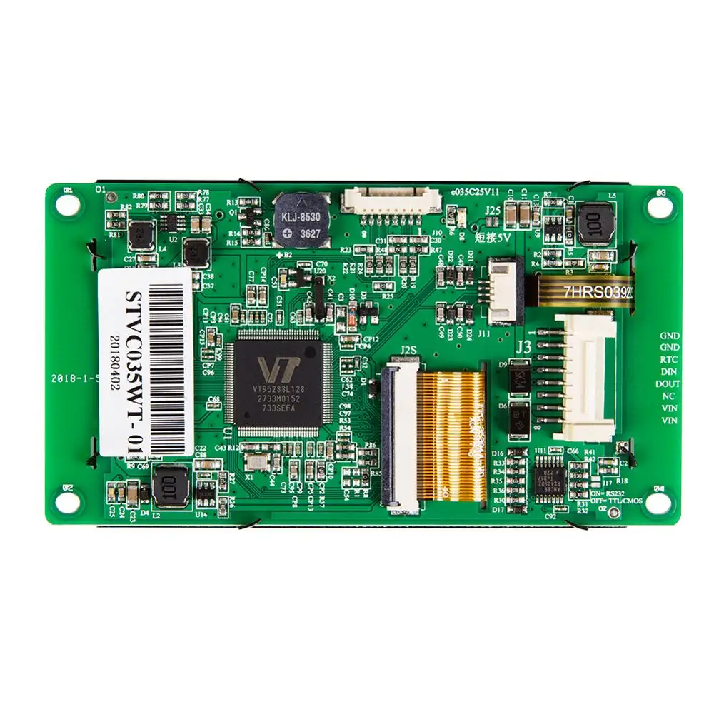 3.5 Inch Programmeerbare Touch Screen Bedieningspaneel Met Seriële Interface Ondersteuning Elke Microcontroller