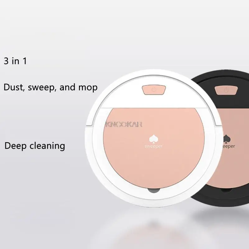 3 In 1 USB Rechargeable Robot Vacuum Cleaner 1800Pa Strong Suction Smart Sweeper Robot Cleaning Tools For Home Appliance