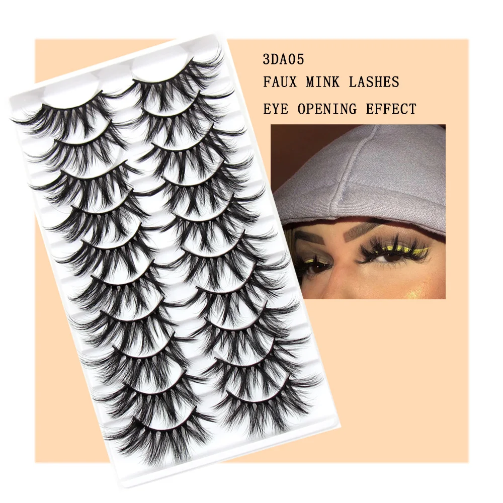 Eyelashes 5/10/16 Pairs 3D Faux Mink Lashes Natural False Eyelashes Reusable Dramatic Volume Lashes Makeup Eyelash Extension