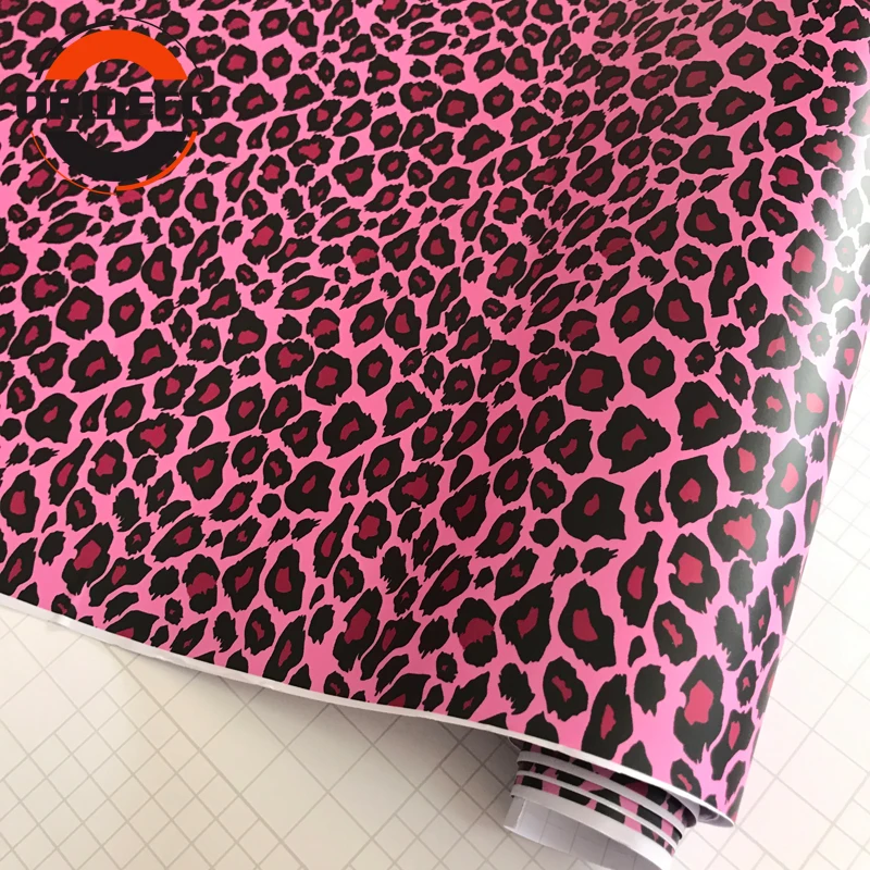 10/20/30/40/50X152CM Russia Hot Pink Leopard Camouflage Vinyl Wrap Sticker Film Motorcycle Truck Car Styling Camo Wrapping