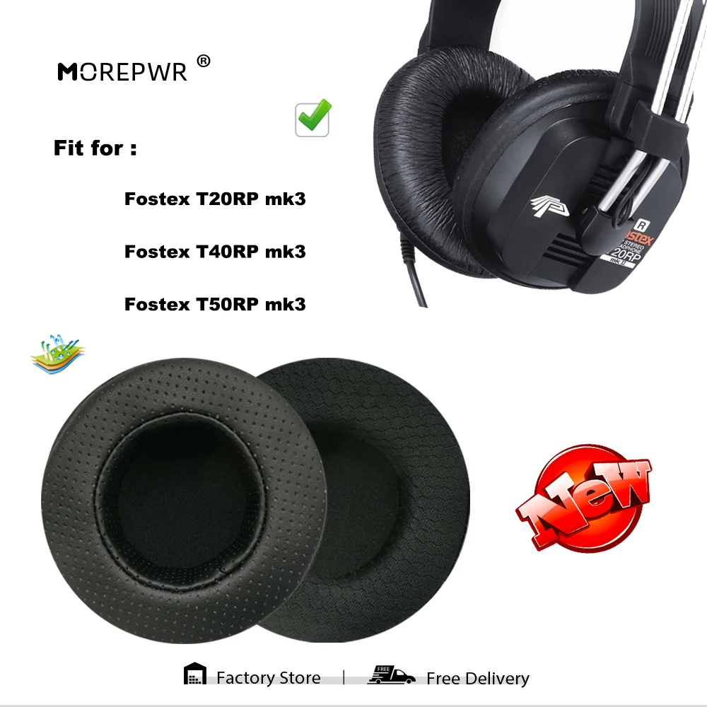 

Morepwr New Upgrade Replacement Ear Pads for Fostex T20RP mk3/ T40RP mk3/ T50RP mk3 Headset Parts Leather Cushion Velvet Earmuff