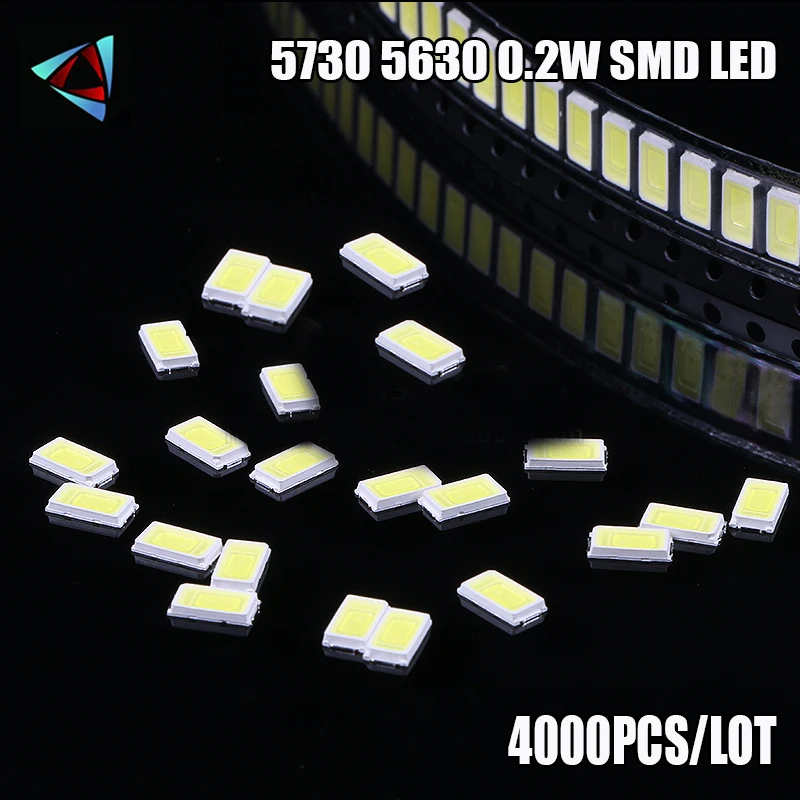 4000pcs SMD 5730 5630 0.2W LED Diode Kit 12Values Red/Green/ICE Blue/White/Yellow /Warm White/Orange/Pink/ Cold GOLD