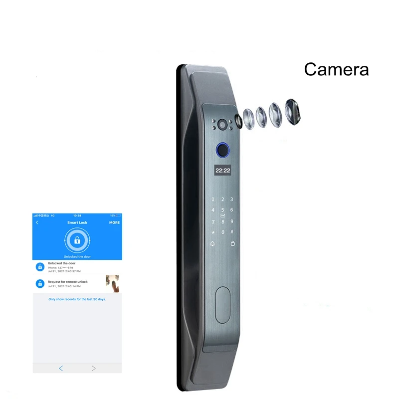 Wifi Smart Door Lock Usmart Go APP Remote Control Fingerprint Storage Password Electronic Key IC Card Auto Unlock With USB