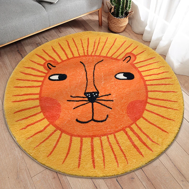 INS Kids Play Game Mats Round Carpet Rugs Mat Cotton Floor Carpet For Kids Room Decoration  Baby Gifts