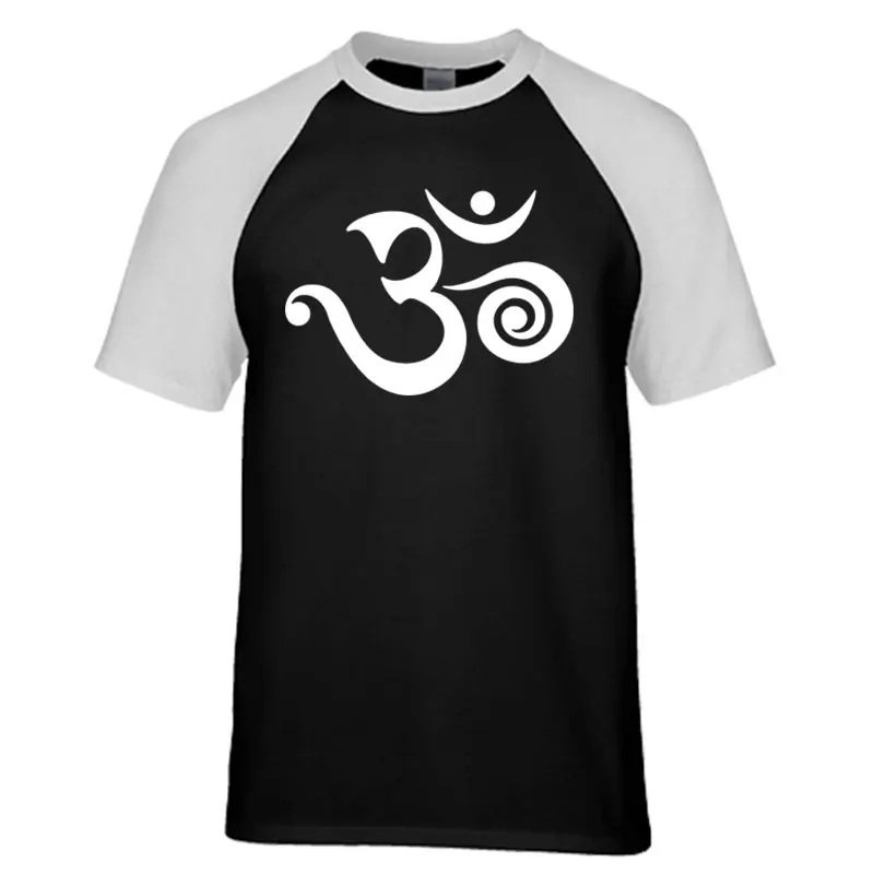 2020 New Men Aum Om Art Symbol T Shirt OM MANI PADME HUM raglan Short Sleeve O-neck Buddhism Cool Cotton Men Tops Tees