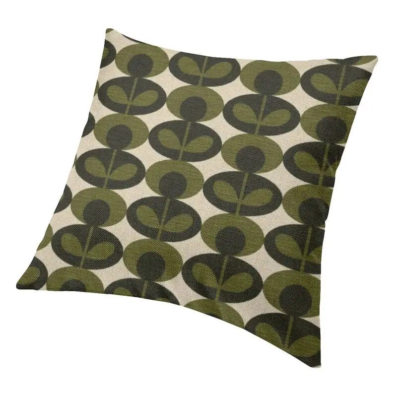 Vibrant Orla Kiely Multi Stem Square Pillow Case Decoration 3D Print Flowers Mid Century Modern Cushion Cover For Sofa