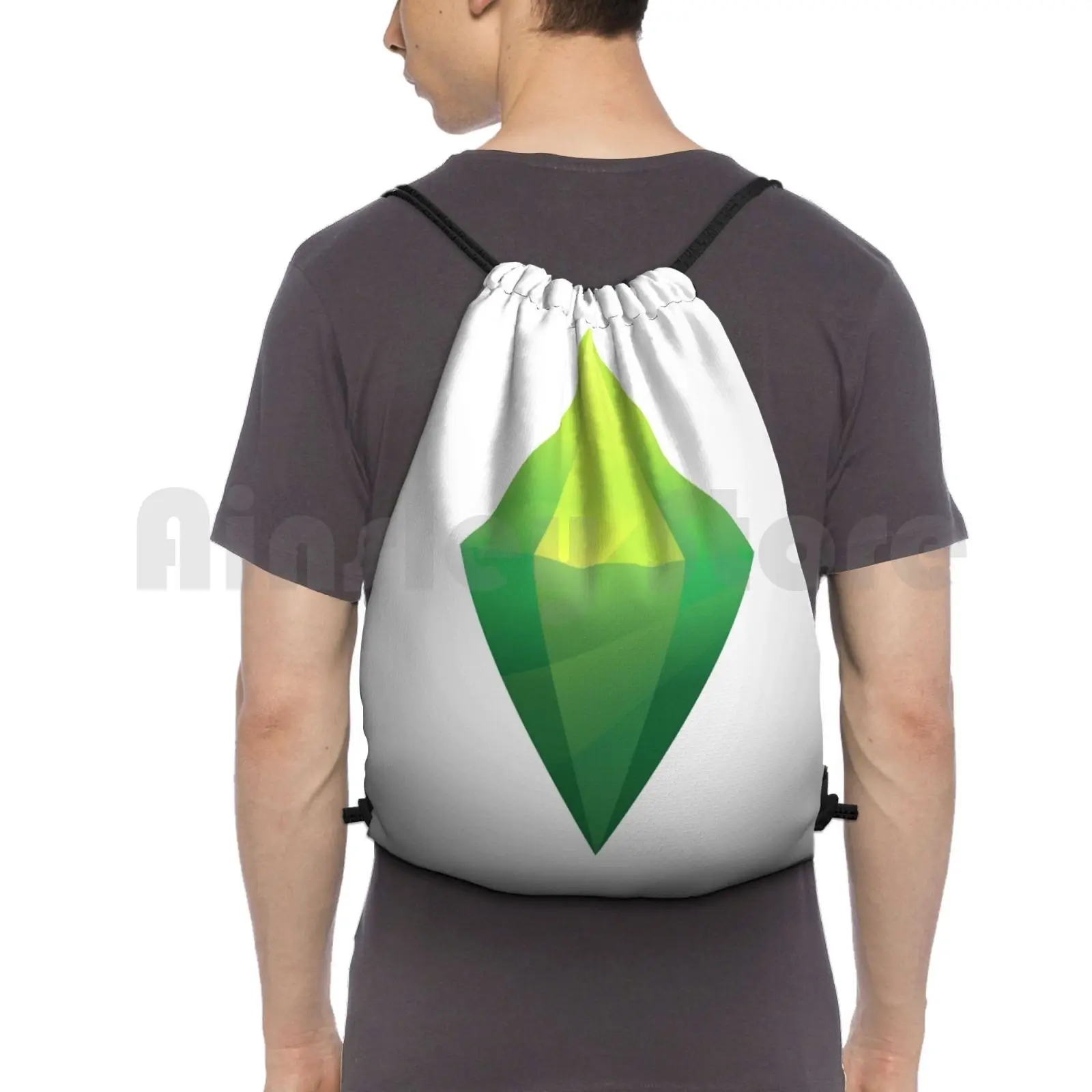 

Sims Plumbob Backpack Drawstring Bag Riding Climbing Gym Bag Sims Sims 4 Fun Cool Games Video Games Girly Tumblr Gamer