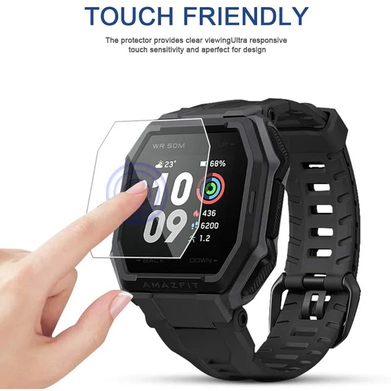 Película a prueba de explosiones para reloj inteligente Huami AMAZFIT Ares, Protector de pantalla de cobertura completa HD suave, no incluye cubierta de vidrio, 3 piezas