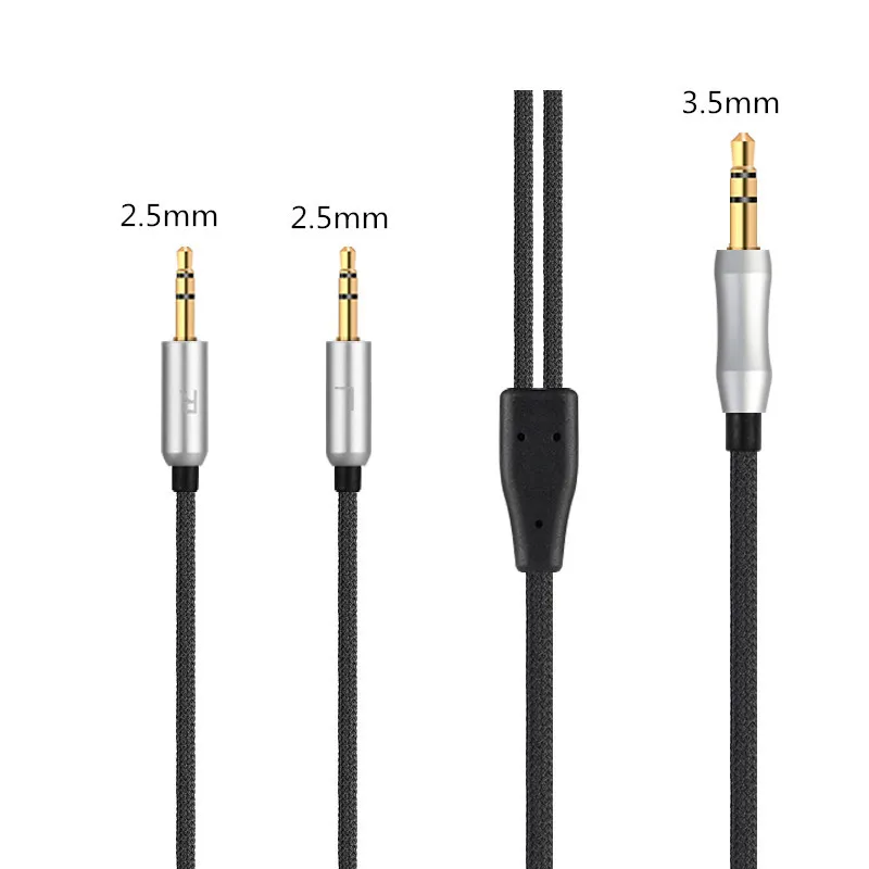 Replacement 3.5mm Male 6.35mm To Dual 2.5mm Audio Cable HIFI Cord For Hifiman HE400S HE-400I HE560 HE-350 HE1000 V2 Headphones