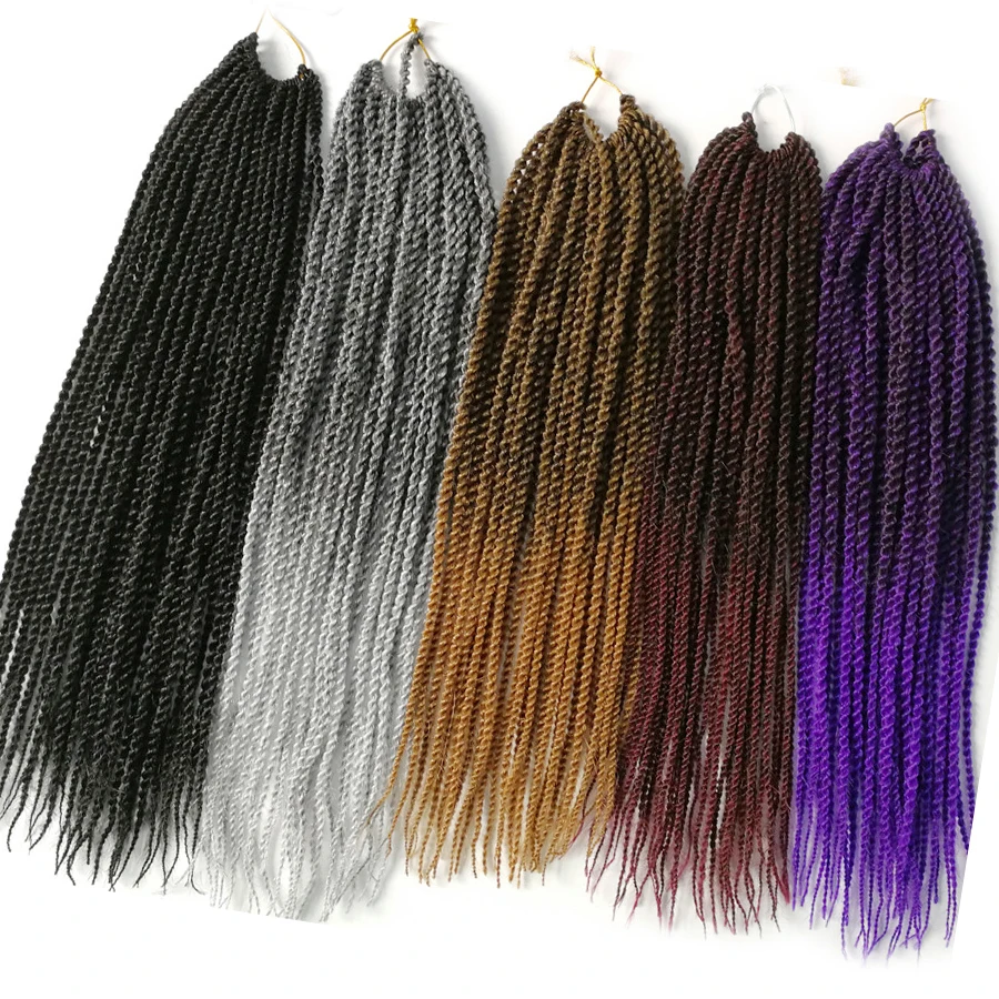 Synthetic Blonde Ombre Crochet Braids 30 strands/pack 18\'\' small Senegalese Twist Hair Braiding Hair Extensions