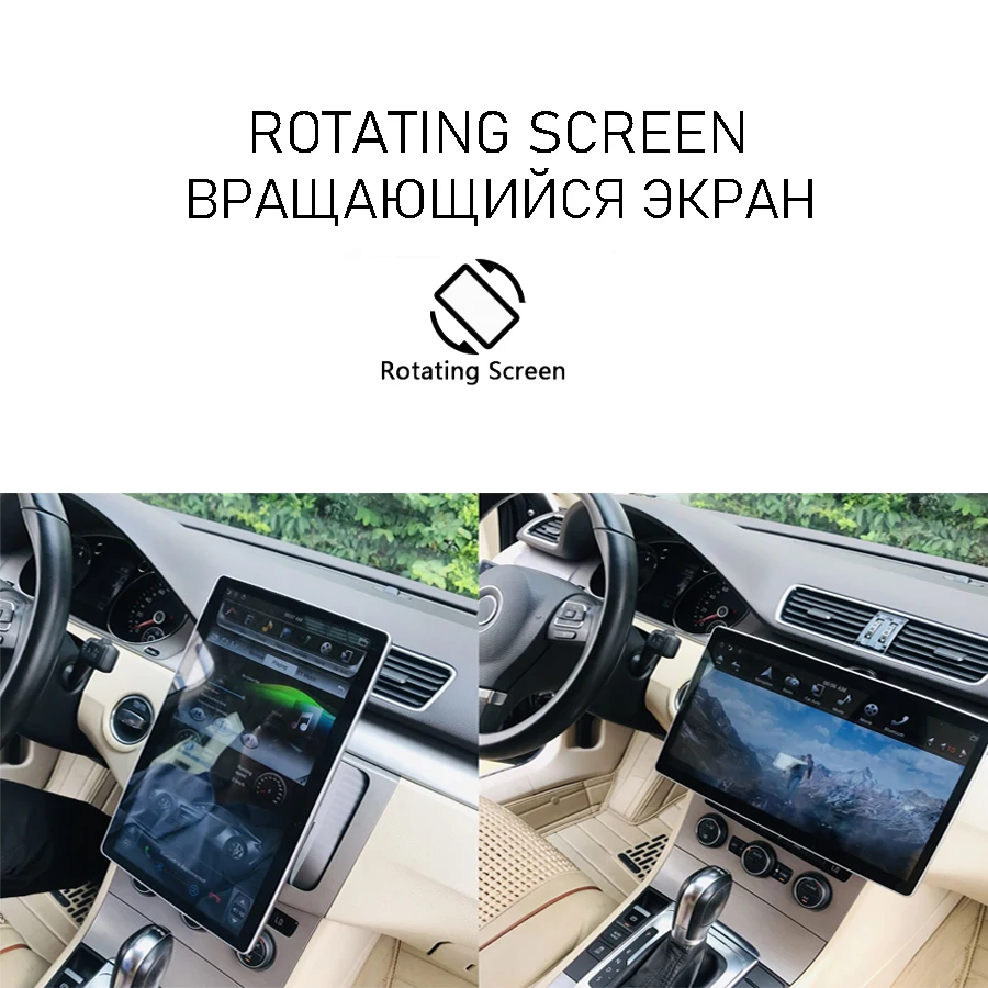 Tesla Style PX6 Android 9.0 Car DVD Player 2 Din Automatic Rotation Screen GPS Carplay Multimedia Video 2din For Universal Radio