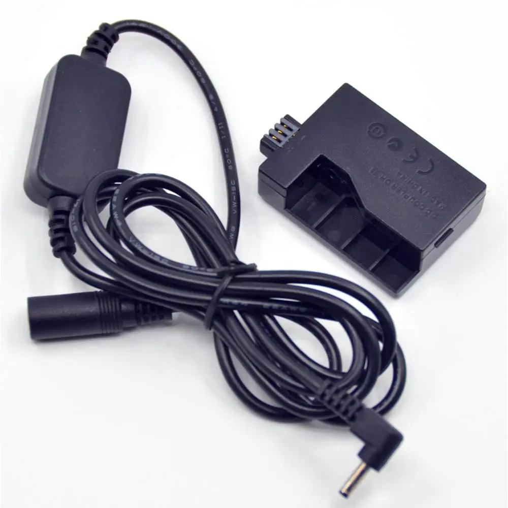 12V-24V Bước Xuống Cáp + DR-E5 LP-E5 Giả Pin Cho Máy Canon EOS Rebel XSi XS 450D 500D 1000D Kiss F X2 X3 T1i