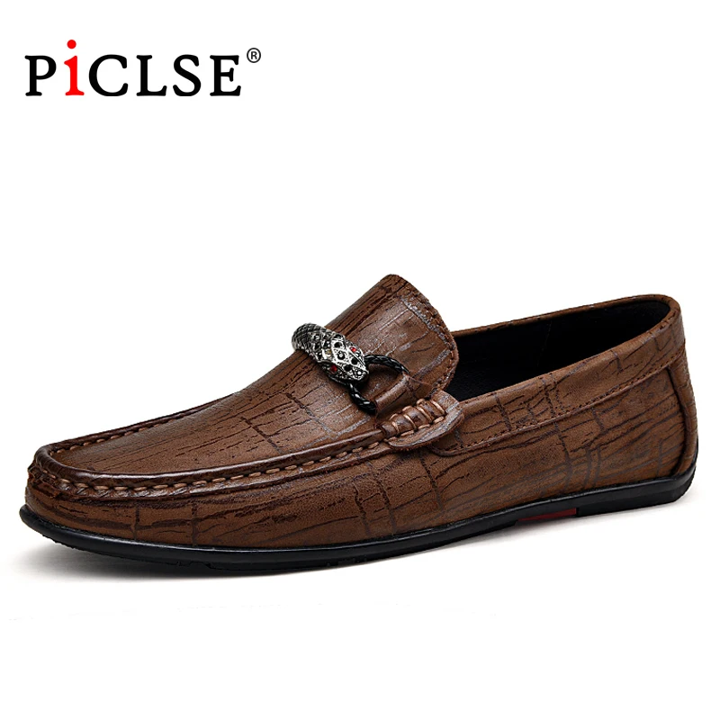 Large size 46 Fashion Casual Leather shoes Men loafers Genuine leather Men shoes Comfortable Moccasins Driving shoes male