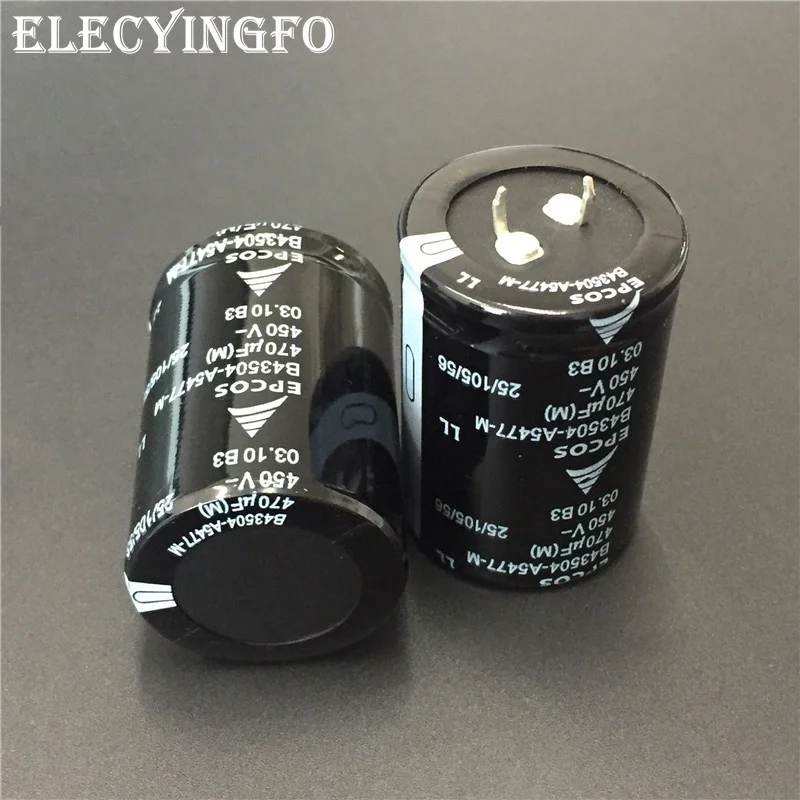 

10pcs 470uF 450V470UF EPCOS B43504 Series 35x50mm 450V470uF Low ESR Long Life PSU Aluminum Electrolytic capacitor