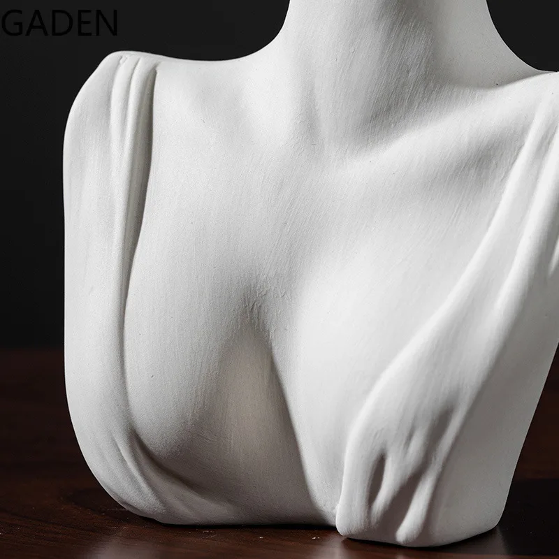 السيراميك المجففة زهرة زهرية المنزل آرت ديكو زهرية الشمال الأبيض الحرف اليدوية الديكور غرفة المعيشة تشكيلة زهور سطح المكتب زهرية