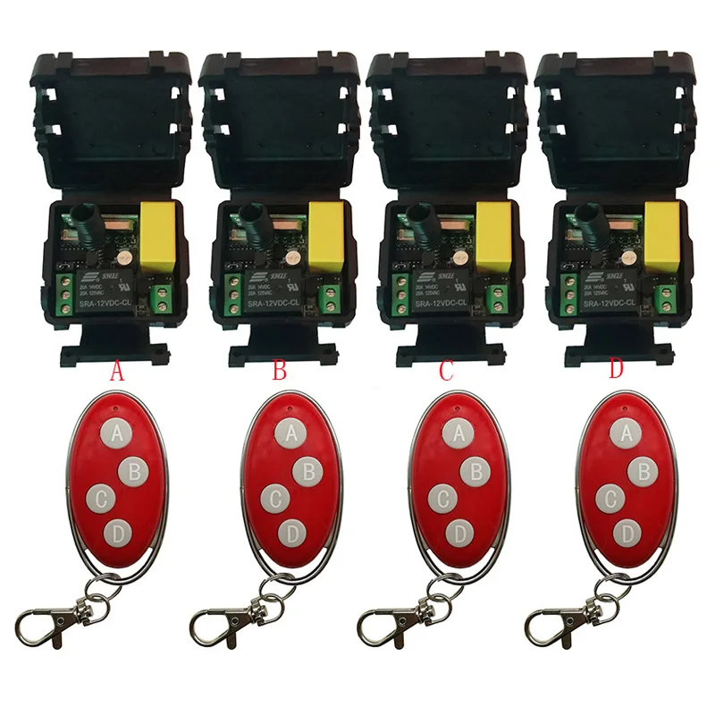 AC220V 1 CH 10A RF Wireless Remote Control Switch System teleswitch  transmitter &  receiver relay Receiver Smart Home Switch