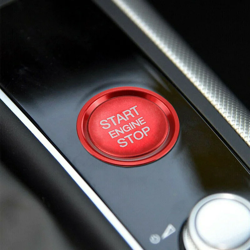 Car Start Stop Engine Push Switch Buttons Trim Cover Ring For VW Golf 7 MK7 Jetta CC Keyless Start Button Cover Case Shell