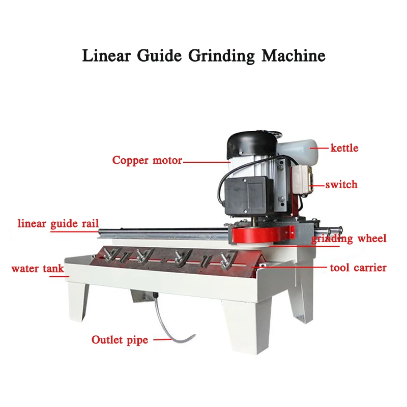 Linear guide sharpener high precision linear electric sharpener small horizontal grinder woodworking universal crusher