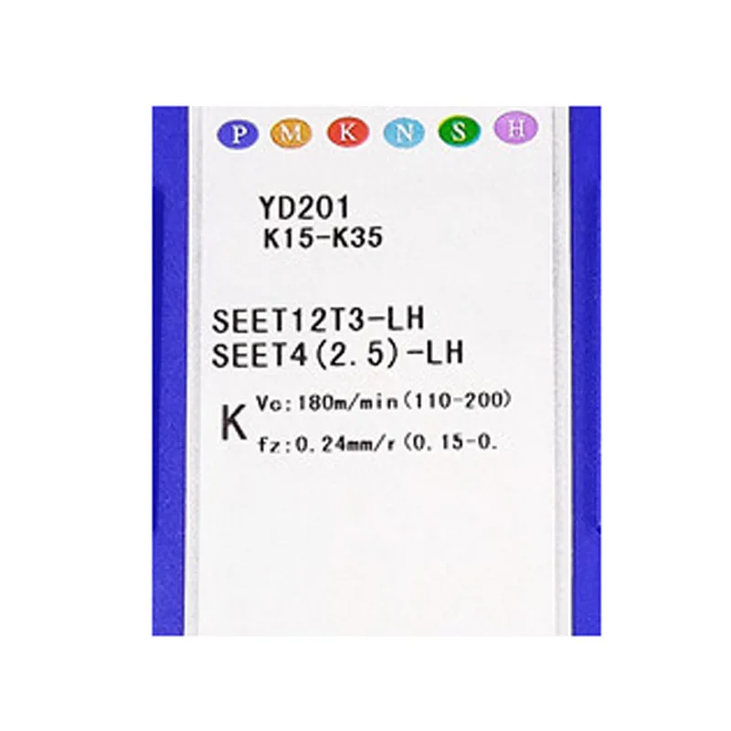 SEET12T3 SEET 12T3 -LH YD201 CNC Milling Inserts 10Pcs Processing Aluminum Authentic Guarantee Lathe Machine Tool Holder Shank